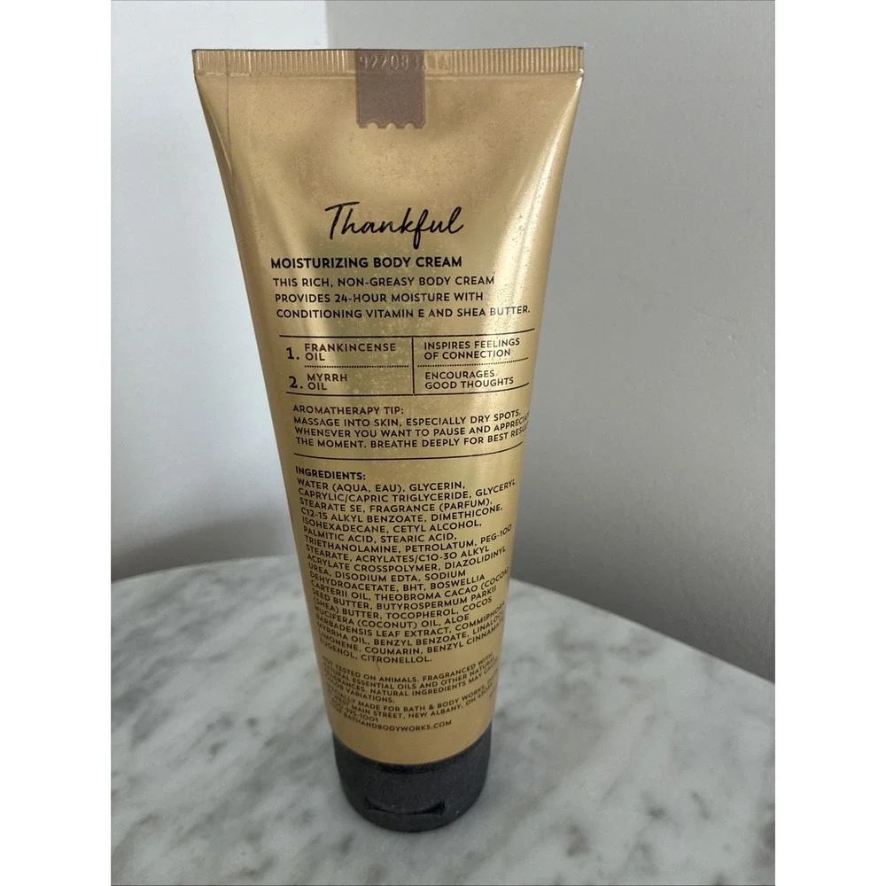 Bath & Body Works Aromatherapy Thankful Frankincense Myrrh Body Cream Rare New!